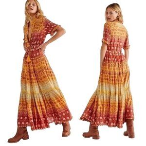 Free People Multicolor Bohemian Maxi Dress